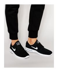 Nike Leer Stefan Janoski - Max - Sneakers in het Zwart voor heren - Lyst