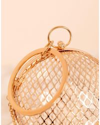 asos design cage sphere clutch bag