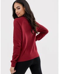 burgundy nike crew sweatshirt