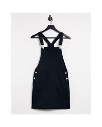 overall dress denim black
