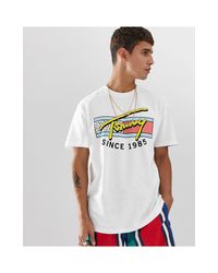 Tommy Hilfiger Denim T-shirt With Neon Retro Signature Chest Print in for Men - Lyst
