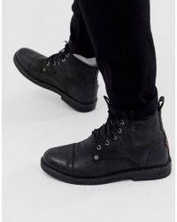 Botas negras con cordones Track Levi's de Denim de color Negro para hombre  | Lyst