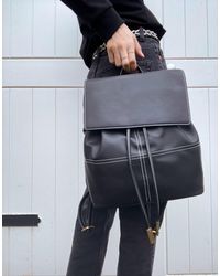 topshop leather backpack
