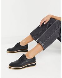 Fiorelli Leer Franca - Leren Veterschoenen in het Zwart - Lyst