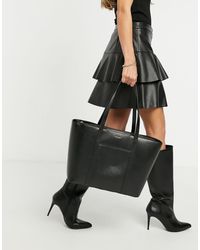 Bolsa tote negra Ted Baker de Cuero de color Negro | Lyst