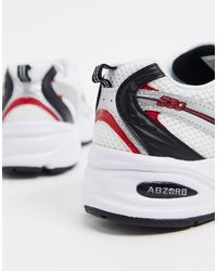 Zapatillas en , plateado y rojo 530 New Balance de color Blanco | Lyst