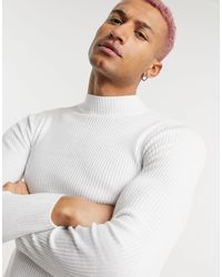 SEXY UOMO MAGLIONE MAGLIA ADERENTE ATTILLATA bianco blu nero SCOLLO TONDO  SEXI - Mela Proibita