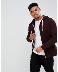 maroon zip up hoodie mens