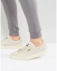 puma suede classic trainers in beige