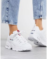Zapatillas Skechers de Cuero de color Blanco | Lyst