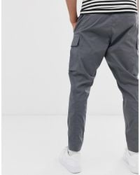 nike cargo sweatpants in gray