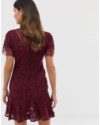 french connection chante lace midi dress