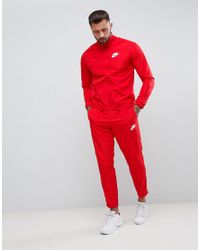 mens red nike jogging suit