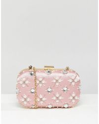 blush clutch bag