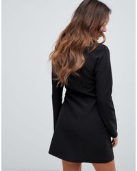 Premium - Robe blazer courte à épaules découpées Synthétique  PrettyLittleThing en coloris Noir - Lyst