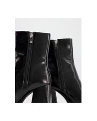 Pull&bear platform sock boot in black Clearance