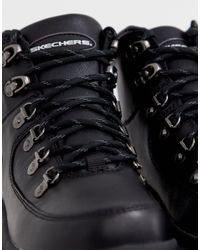Skechers Leather Shindigs Renegade Heart Womens Black Boots - Lyst