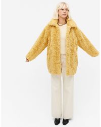Curly - manteau fausse fourrure - beige Monki en coloris Neutre - Lyst