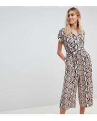 snake print jumpsuit new look