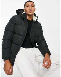 threadbare hooded padded jacket