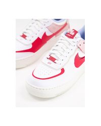 Air - force 1 shadow - sneakers bianche e bordeaux di Nike | Lyst
