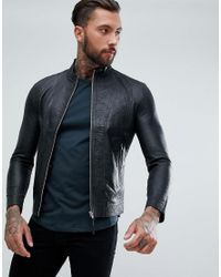 Religion Leather Jacket in Black for 