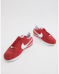 Cortez Daim Nike pour homme en coloris Rouge - Lyst