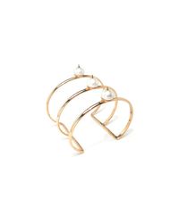 Nektar De Stagni - Metallic White/gold Spike Pearl Cuff - Lyst