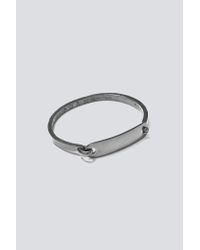 Giles & Brother - Metallic Silver Oxide Id Tag With Hinge - Lyst