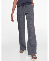 stripe athleta bali trouser linen