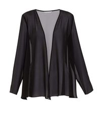 long white chiffon jacket