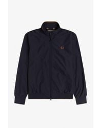 Fred Perry Synthetic Fred Perry Brentham Jacket - Navy in Black for Men -  Lyst