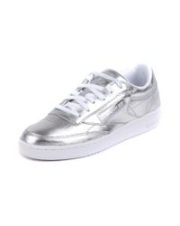 Reebok Leather Club C 85 S Shine Women's Shoes (trainers) In Silver in  Metallic - Lyst