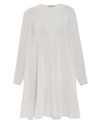 long white chiffon jacket