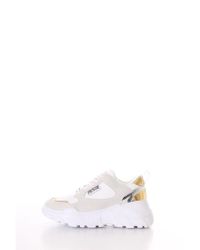 Versace Suede Sneakers Donna Bianco Ottico - Lyst