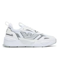 Emporio Armani Rubber Ea7 Ace Runner / Silver Trainers in White for Men |  Lyst Australia