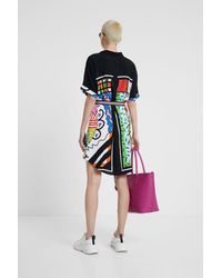 Desigual Arty Shirt Dress Tutti Frutti In Black Lyst 