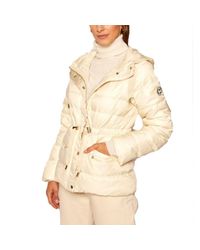 michael kors hooded down & neoprene jacket