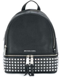 silver michael kors backpack