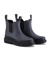 black short rubber boots