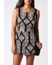 Azalea | Blue Kendrick Print Romper | Lyst