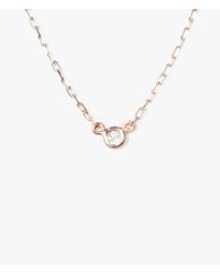 Gjenmi | Pink Single Diamond Necklace | Lyst