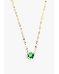 Jennie Kwon | Green Magic Eye Emerald Necklace | Lyst