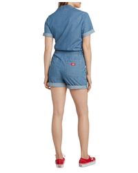 Dickies Cotton Romper Blue Size Small S 