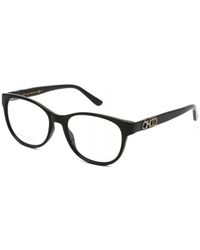 Jimmy Choo Rectangular Plastic Eyeglasses Black / Clear Lens
