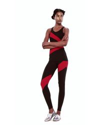 Norma Kamali | Red Spliced Racer Tank | Lyst