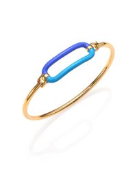 Marc By Marc Jacobs | Blue Enameled Bubble Hinge Cuff Bracelet | Lyst