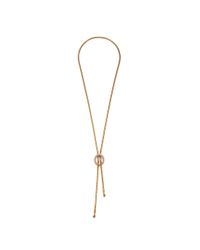 Diane von Furstenberg | Metallic Sutra Link Pave Slider Necklace | Lyst