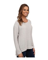 Nally & millie Ribbed High-low Tunic W/ Band Detail in Gray | Lyst Gallery