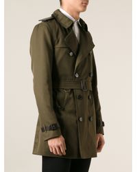 green burberry trench coat
